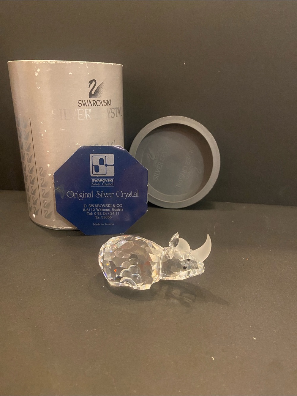 Swarovski Clear Crystal Rhinoceros Figurine